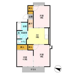 コーポ七曲りABC（藤岡市岡之郷）の物件間取画像